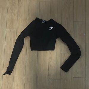 Gymshark Black Long Sleeve Crop Top